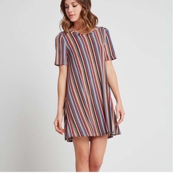 BCBG Dresses & Skirts - BCBGeneration Striped Shift Dress Mini Length